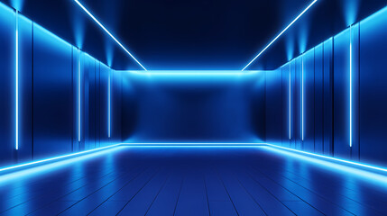 3D space, light shining from above, empty room