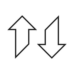 Up Down Hollow Cut Arrows Icon