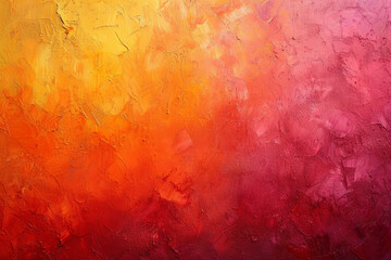 Abstract Colorful Yellow and Red Oil Painting Textured Background. Canvas Texture, Brush Strokes.