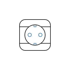 socket concept line icon. Simple element illustration. socket concept outline symbol design.
