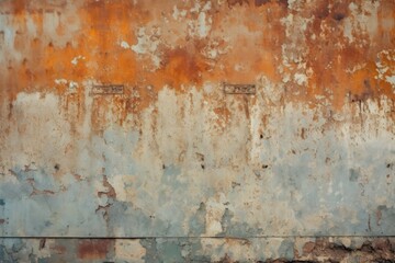 Rusty wall with weathered texture - an antique backdrop with signs of urban decay