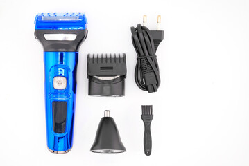 Modern cordless electric razor for man, 3 in 1 razor, clipper and trimmer