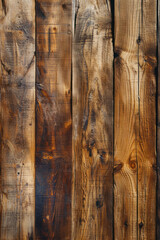 Vertical rustic wooden plank background, a warm and textured scene showcasing weathered wooden planks.