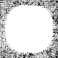 An abstract black and white grunge texture border background image.