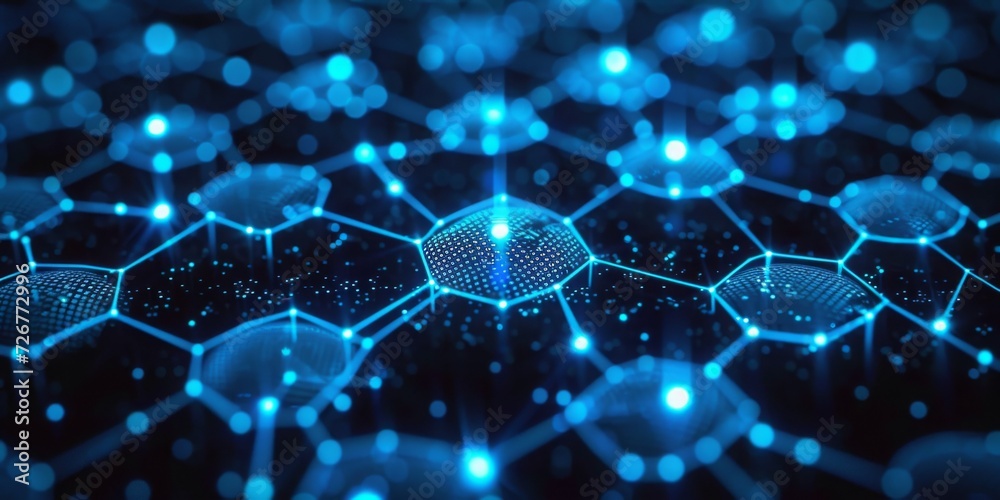 Fototapete Digital Connectivity and the Flow of Information: Visualizing the Invisible Waves of Wireless Communication, Generative AI
