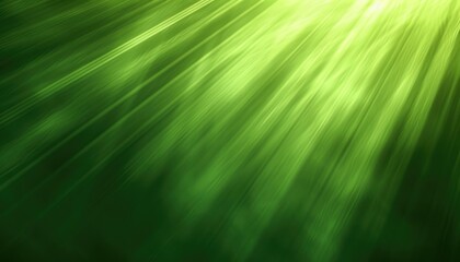 Abstract minimalistic green rays and beams backdrop, spotlight background with lasers and beams