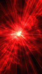 Abstract minimalistic red rays and beams backdrop, spotlight background with lasers and beams