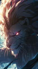 Anime Lion Photo Background Wallpaper Imagery