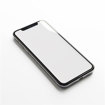 A high-resolution image showcasing a sleek, modern smartphone with a large display, isolated on a white background. Perfect for technology and communication themes.