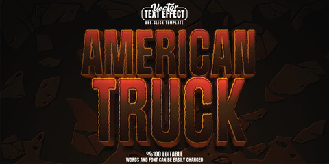 American truck editable text effect, customizable offroad and 4x4 3D font style © LetsSmile