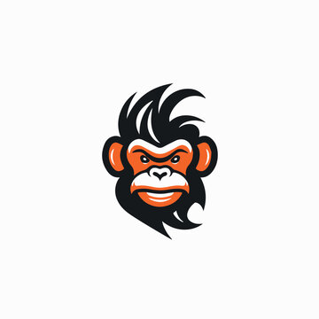 Monkey in cartoon, doodle style. Image for t shirt. Isolated 2d vector illustration in logo, icon, sketch style, Eps 10. AI Generative