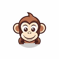 Monkey in cartoon, doodle style. Image for t shirt. Isolated 2d vector illustration in logo, icon, sketch style, Eps 10. AI Generative