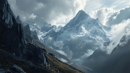 Beautiful mountains landscapes in Cordillera Blanca, Peru, South America - obrazy, fototapety, plakaty