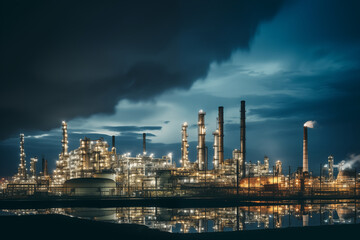 Fototapeta na wymiar Oil and gas refinery plant