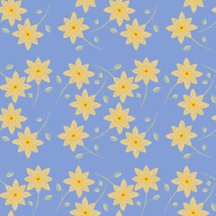 seamless pattern with autumn leaves