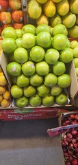 cherries, apples, red, yellow, green, central de abastos, supermarket at cdmx, mexcio