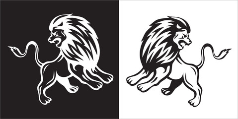 Illustration vector graphics of lion icon