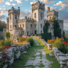 Medieval Castle Stay: Step into Bygone Era - obrazy, fototapety, plakaty