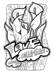 Garden flowers coloring book pages for adults and kids. Antistress hobby for relaxation. Hand drawn cartoon style line illustration. Colouring pages collection set floral botanical theme.