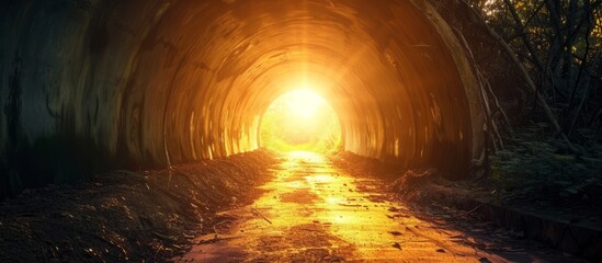 A tunnel with light at the end