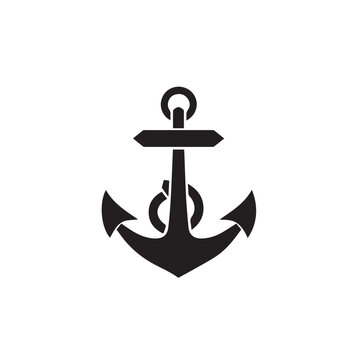 Anchor in cartoon, doodle style . Image for t shirt. Isolated 2d vector illustration in logo, icon, sketch style, Eps 10, black and white. AI Generative