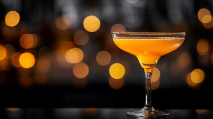 Daiquiri cocktail, plain black background, 