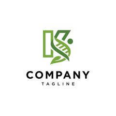 Letter G genetic leaf logo icon vector template.eps