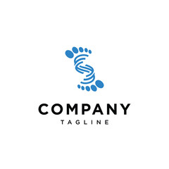 Letter S foot logo icon vector template.eps