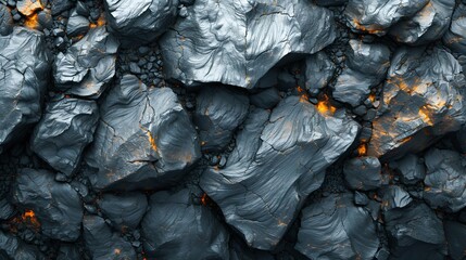 Molten Lava Cracks on Charred Earth. Generative ai