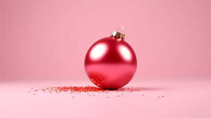Fototapeta premium Luxurious shiny Christmas ball decoration, Christmas and New Year ornaments background