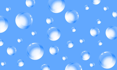 Abstract liquid fluid circles blue background. sphere pattern.