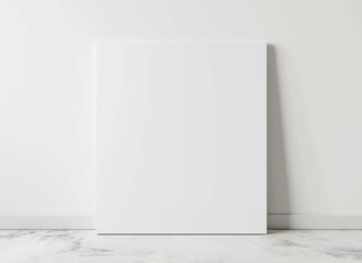 blank canvas, empty white room with white wall. Generative Ai.