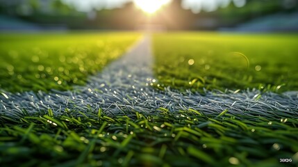 textured soccer game field - center, midfield : Generative AI
