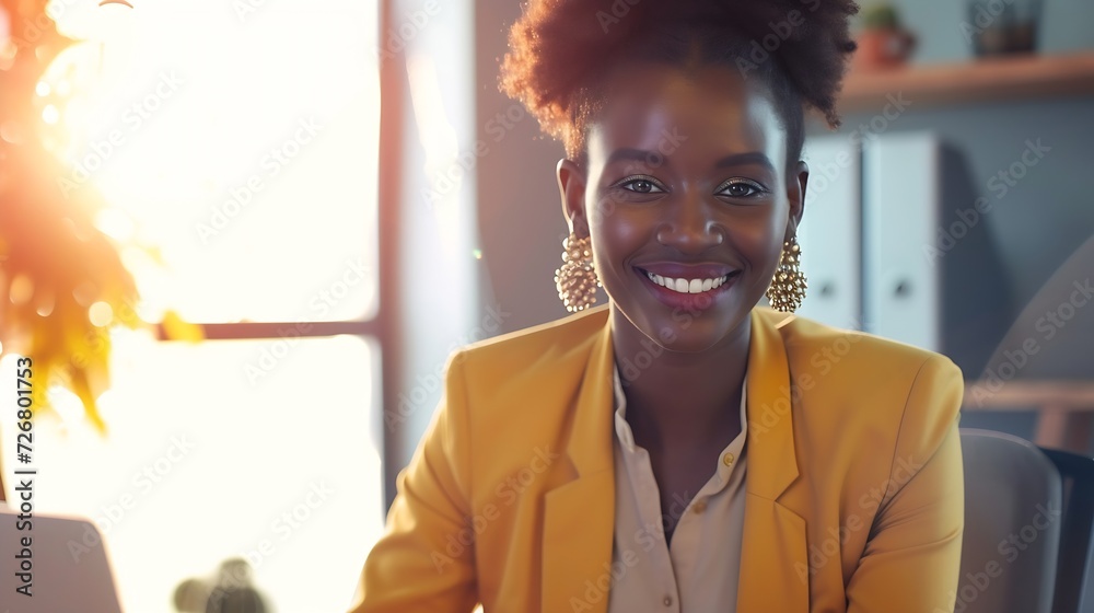 Fototapete the key to success starts with how you define it. portrait of an african businesswoman smiling while