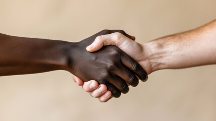 Unity in Diversity - Handshake Between Different Ethnicities