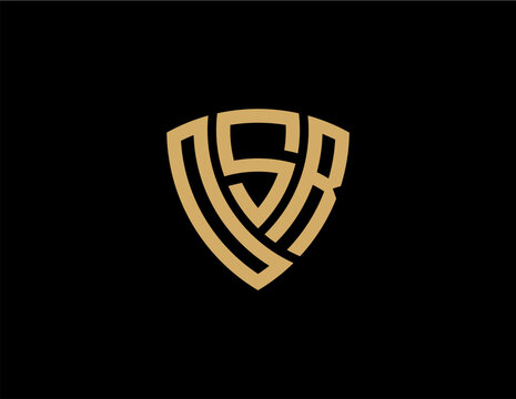 OSR creative letter shield logo design vector icon illustration