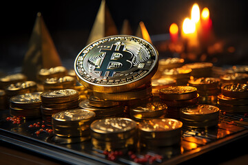 Bitcoin on the Rise

A symbolic display of Bitcoin with an upward trend, representing financial growth in cryptocurrency investment.