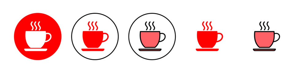 coffee cup icon set illustration. cup a coffee sign and symbol