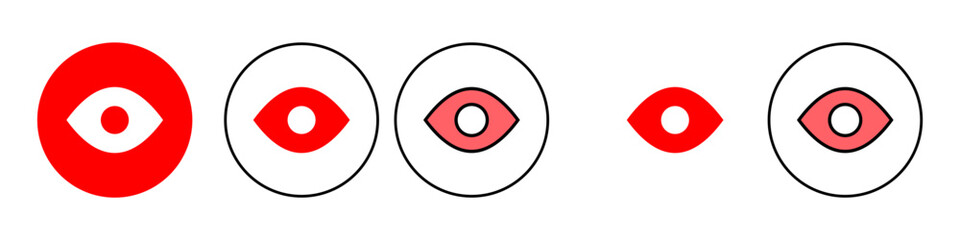 Eye icon set illustration. Eye sign and symbol. Look and Vision icon.