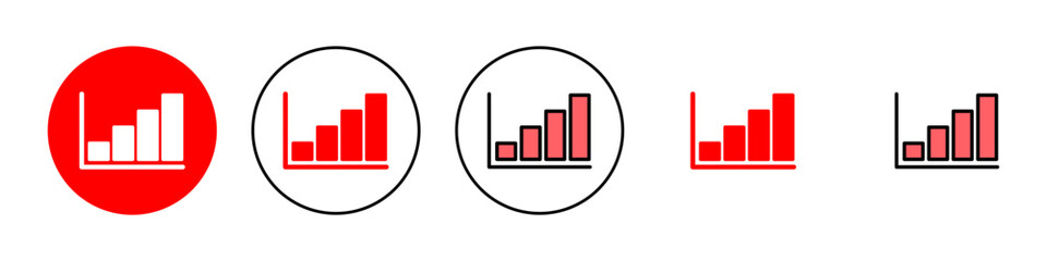 Growing graph Icon set illustration. Chart sign and symbol. diagram icon