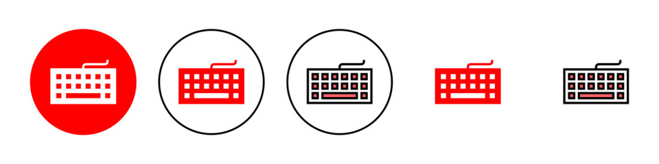 Keyboard icon set illustration. keyboard sign and symbol