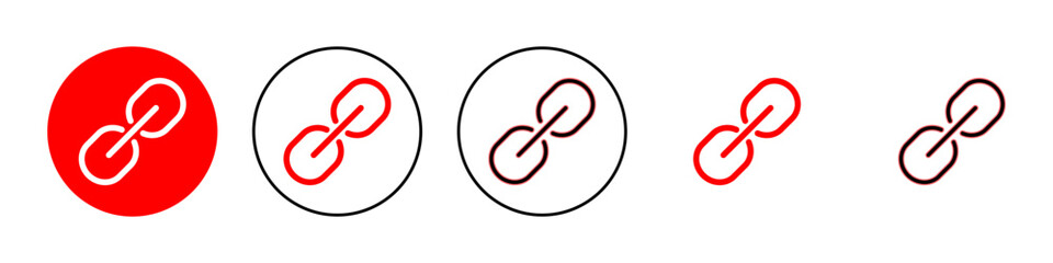 Link icon set illustration. Hyperlink chain sign and symbol