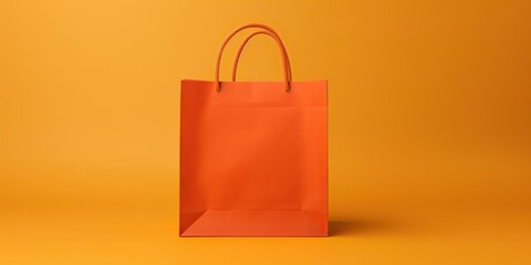 A shopping bag against a clean, solid-colored background, creating a minimalist and impactful composition