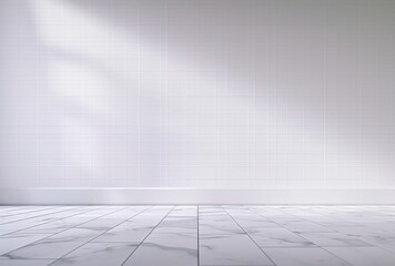 Fototapeta premium A white wall and cement texture in the bathroom, presented in the style of glazed surfaces and high resolution.