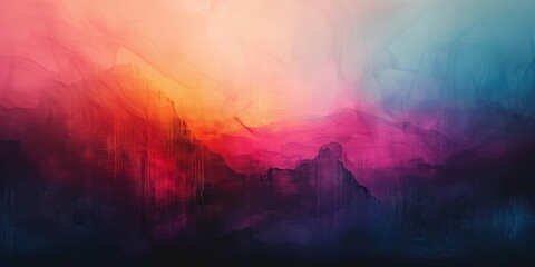 Several colors, presented in the style of minimalistic landscapes with soft gradients, vibrant and colorful layered mesh.