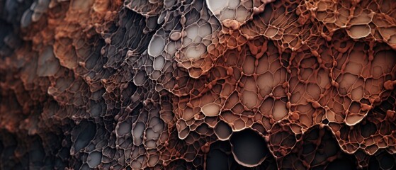 Microscope image unveils the detailed textures of insect skin and fungus, Ai Generated