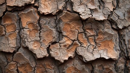 Mesmerizing close-up of textured tree bark, showcasing its rugged beauty, Ai Generated.