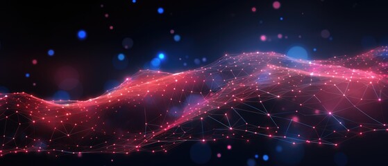 A mesh background of interconnected lines and dots, embodying the texture of future technology, Ai Generated