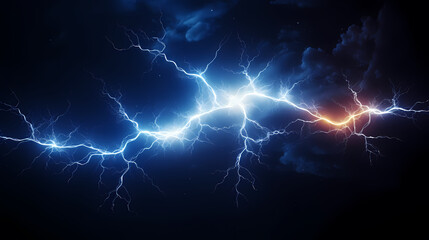 Lightning storm over natural landscape