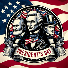 Presidents day, Patriotic Spirits - A Tribute to President&rsquo;s Day - AI Generated Illustration